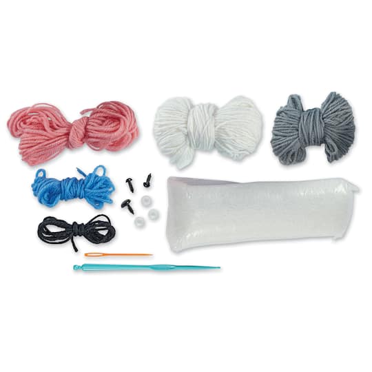 6 Pack: Intermediate Bulldog Amigurumi Crochet Kit by Loops & Threads®